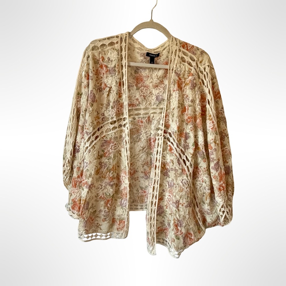 Torrid Boho Style Open Front Top